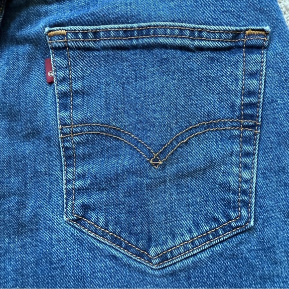 Levi's 505 Men's Straight Jeans W30 L30 Classic Blue Denim Casual Medium Wash - Picture 4 of 8